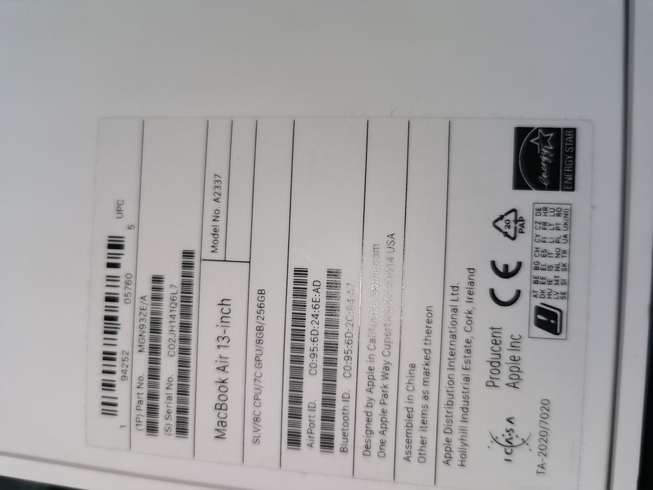 Лаптоп Macbook Air