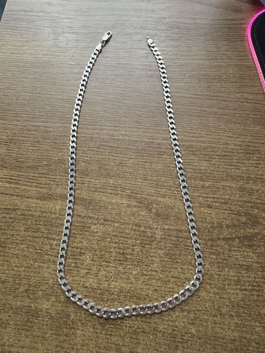 Lant cuban de argint 925, 30g, 55 cm lungime