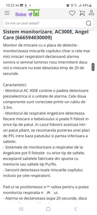 Alarma bebe Angel care