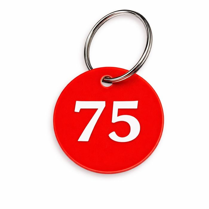 Брелок бирка пластиковая номерная водостойкая | бирки для ключей гарде