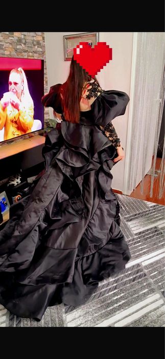 Елегантна рокля с връзки на гърба (Размер XL)