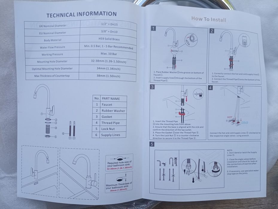 Baterie/Robinet baie quvetta