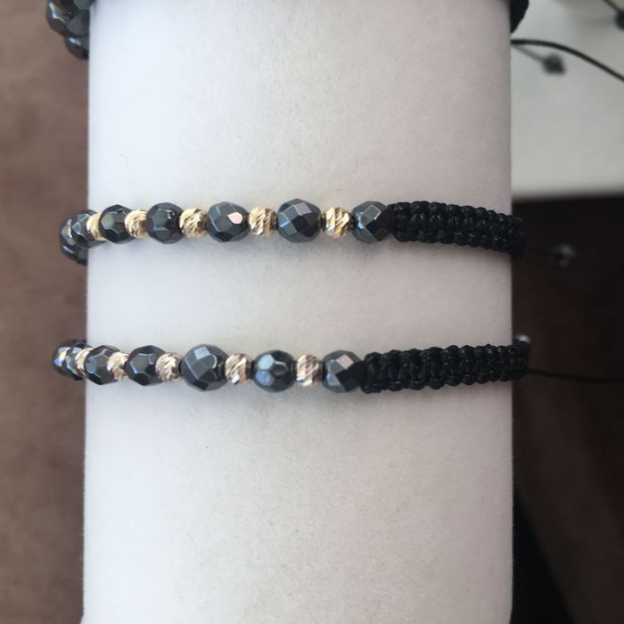 Гривна със злато 585 и хематит