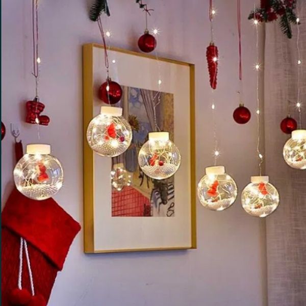 Гирлянда шары новогодняя