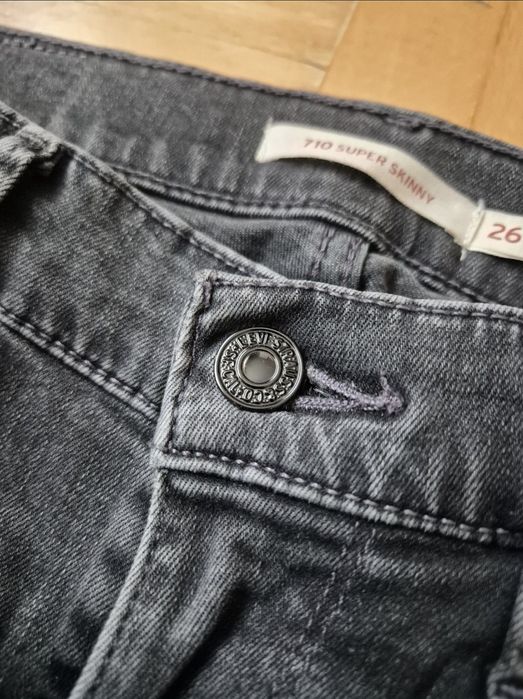 Blugi Premium Levi's 710 Super Skinny, Denim Tehnic, Damă - 26x32