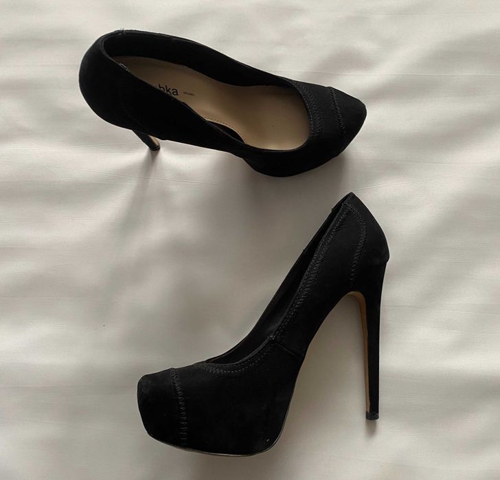 Pantofi dama, Bershka, piele intoarsa, 38