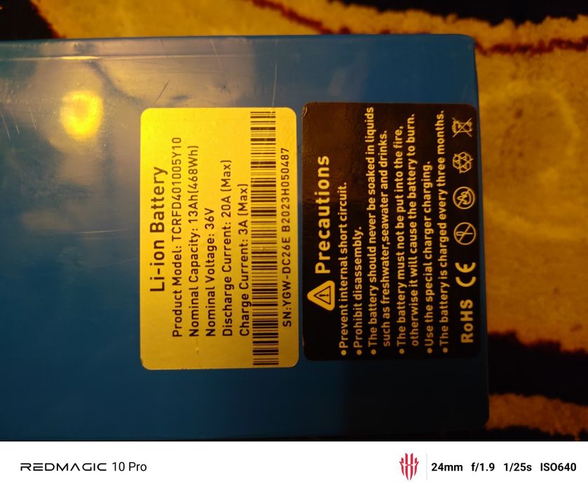 Baterie noua trotineta 36v 20 ah