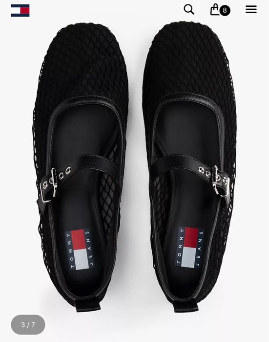 Оригинальная обувь Tommy Jeans Mesh Mary Jane Flat
