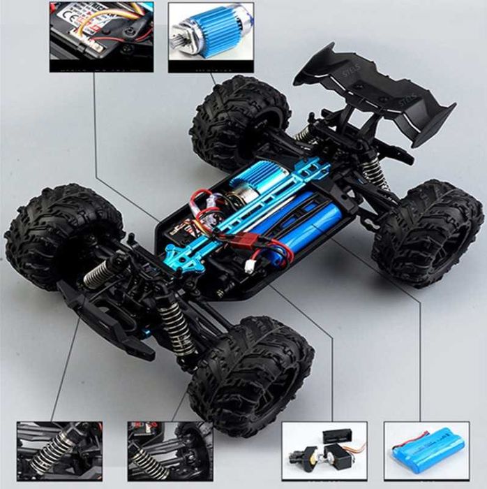 Кола с дистанционно управление STELS Conquer RC990, 3 Батерии, Офроуд 4x4, 1:16