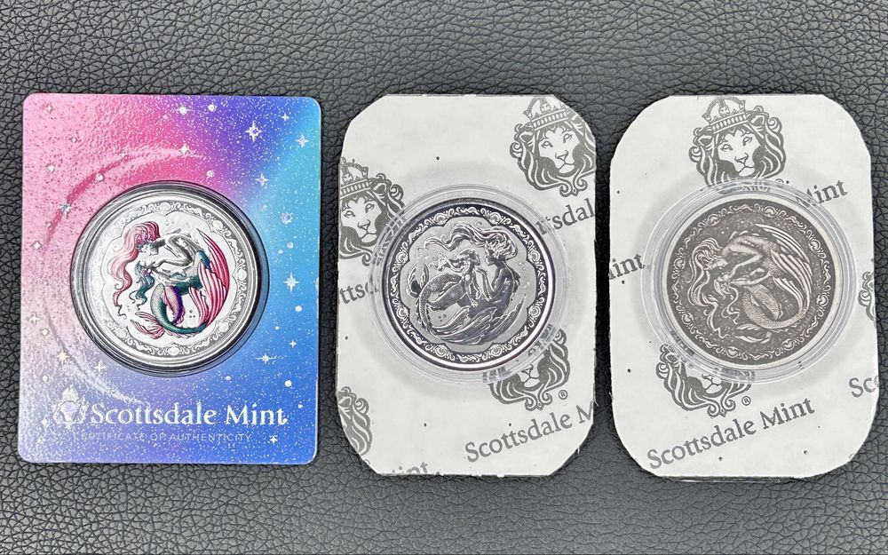 Lot 3 ounce silver coin 2023 – Samoa Mermaid Mother & Daughter