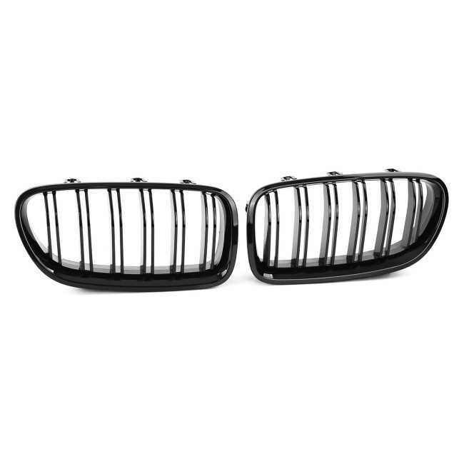 Grile Duble Nari Bara Fata M Style BMW F10 F11, Negru Lucios , M5 Look