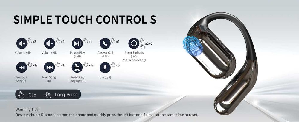 Слушалки нова технология - Open Ear Bone Conduction YYK Q16