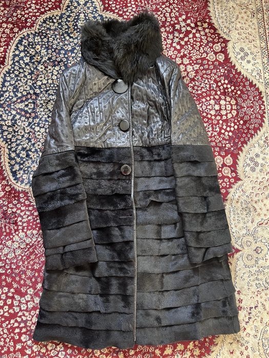 Дубленка из кожи ягненка и мех кенгуру