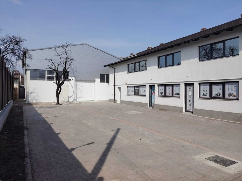 Inchiriez hala si spatiu comercial