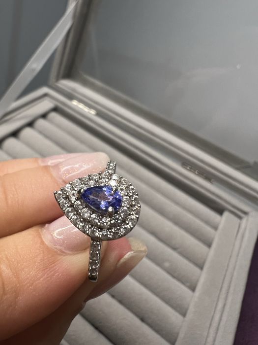 Inel cu tanzanit natural & zircon – argint 925