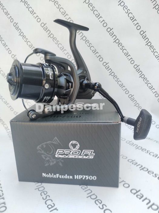 SET 2 Mulinete Feeder si Crap PRO FL NOBLE HP7500 cu tambur Long Cast
