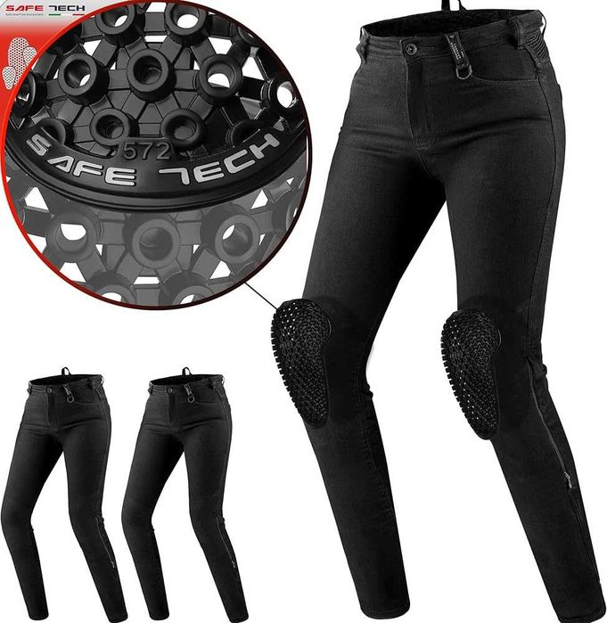 Дамски мото дънки SHIMA FLEXX BLACK, всички протектори