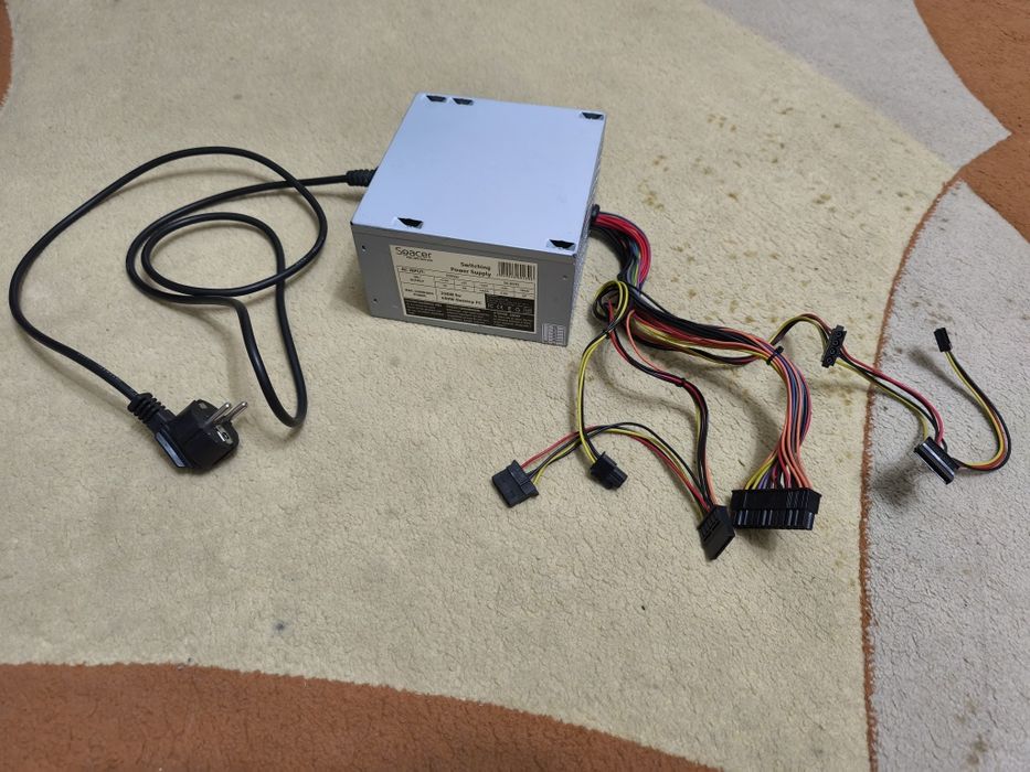 Sursă PC Spacer 450W (230W reali) – Stare perfectă + Cablu alimentare