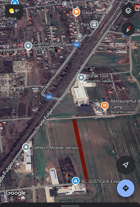 Teren intravilan strada fulger Buftea Gara