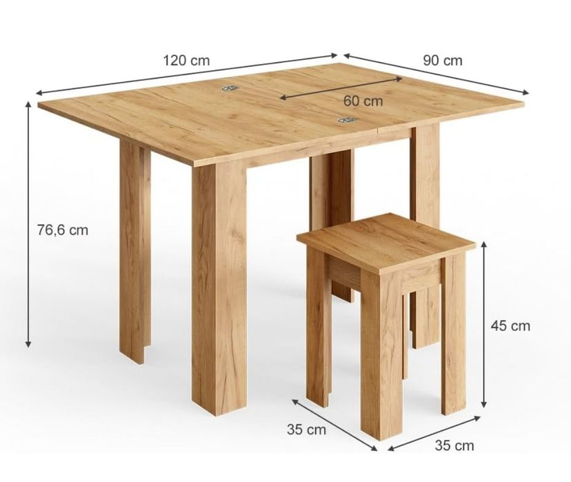 Комплект разтегателна маса + столче 3201