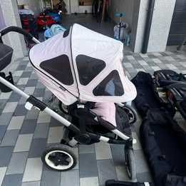 bugaboo donkey за близнаци – пълен комплект + maxi-cosi + isofix