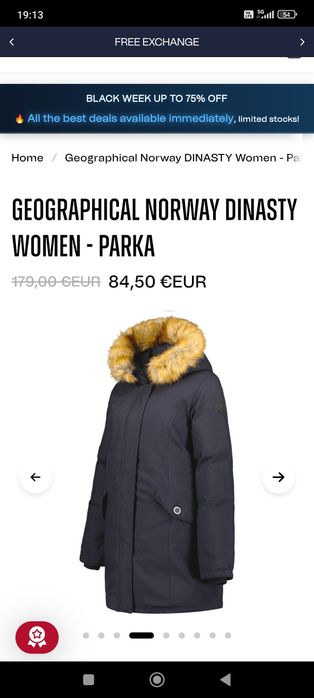 Parka dama Geographical Norway M-L