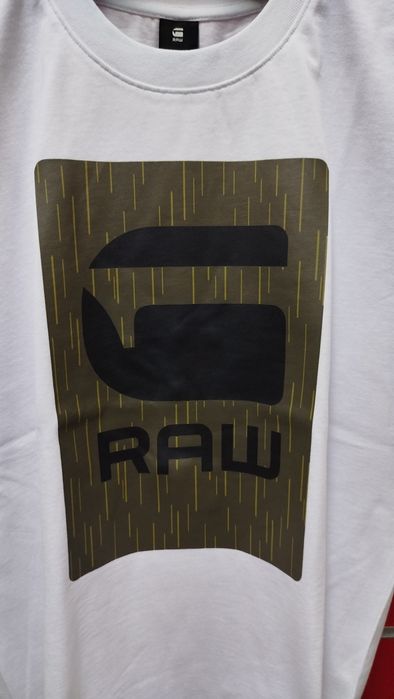 Уголемена тениска G-Star Raw Burger M , L но а мъжка оригинална бяла