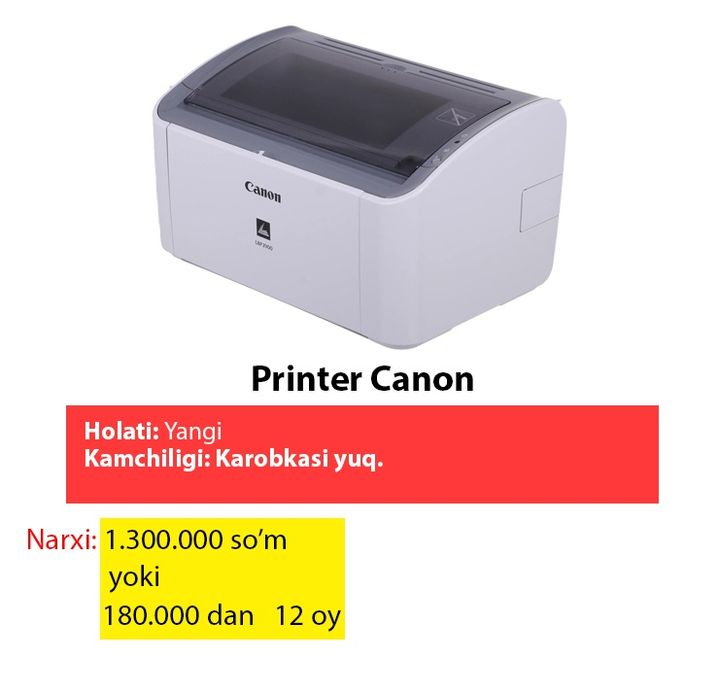 Kuler, gaz plita, printer