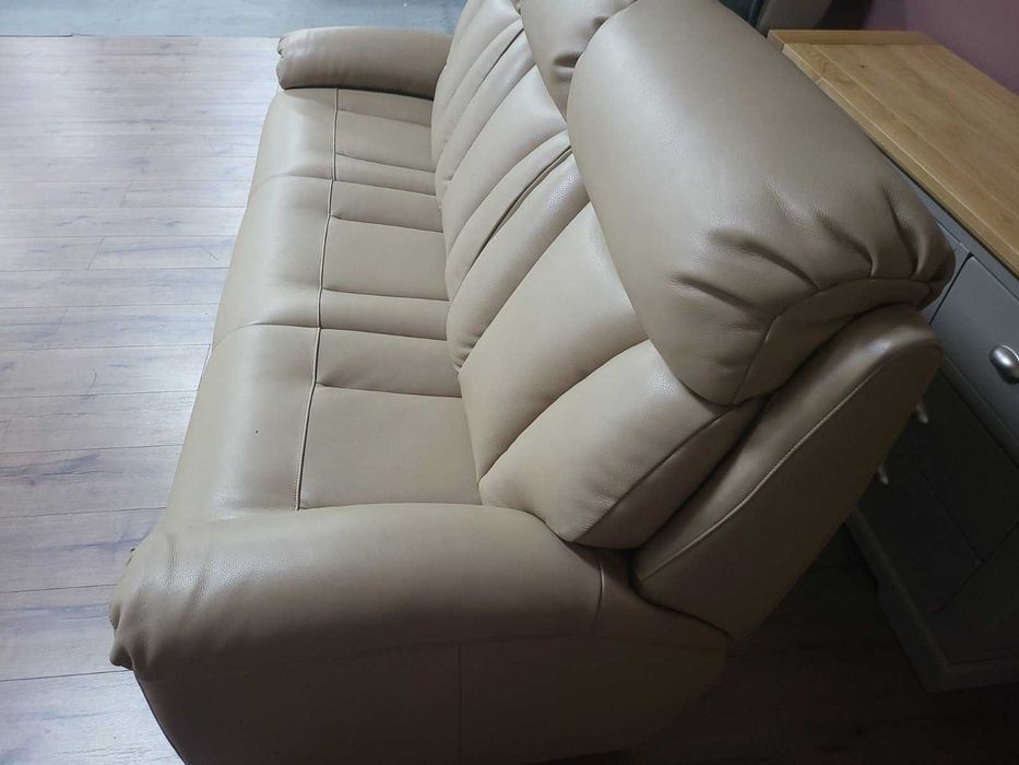 Американски бежов кожен комплект тройка и двойка La-z-boy - "Tulsa"