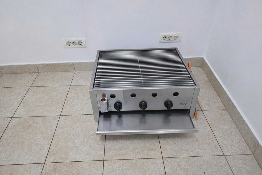 Grătar de banc pe gaz cu grilaj - 3 arzători