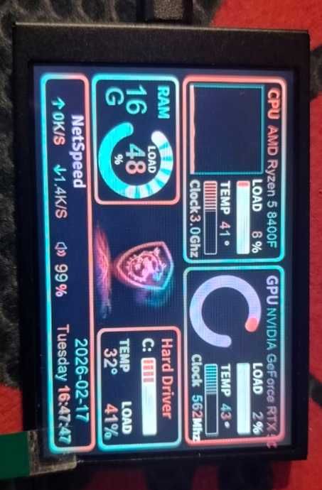 Монитор процессора 3,5"IPS