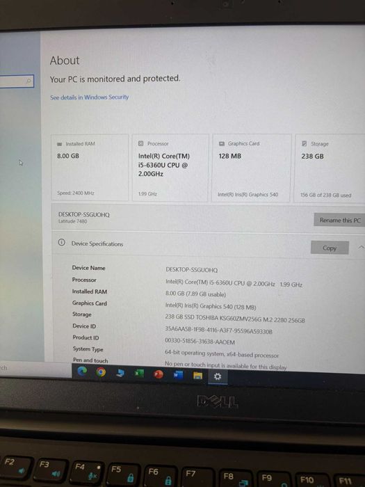 Vand Laptop Dell Latitude 7480 Complet Functional