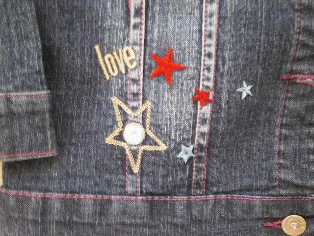 Детски дънков комплект дънково яке с панталон, нов, размер 1