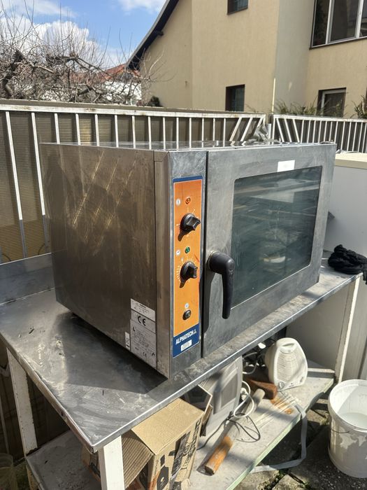 Cuptor inox Alphatech,conditie buna , 380V , cu ventilator ababur