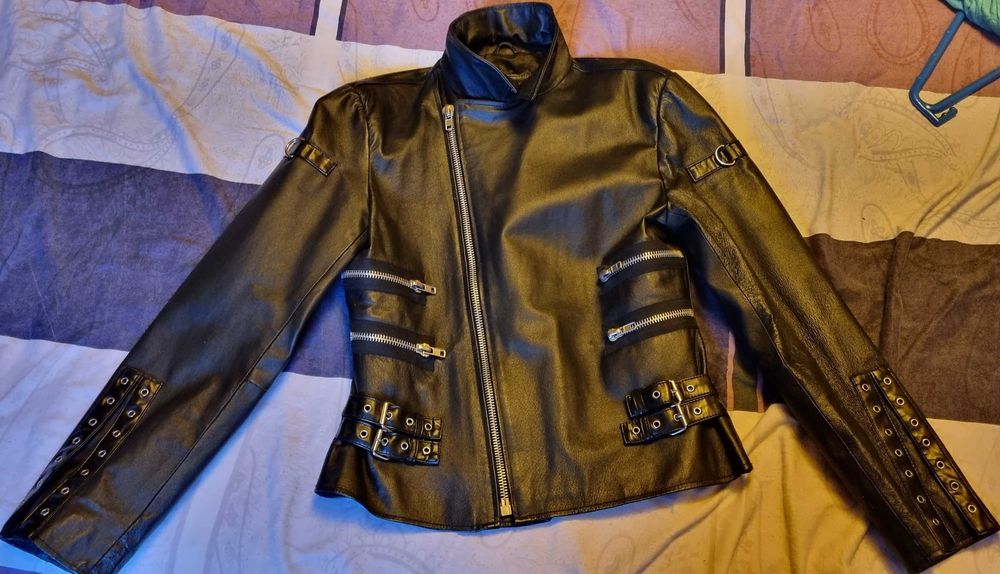 Geaca de dama Hard Leather Stuff slimfit din piele naturala, gothic XL