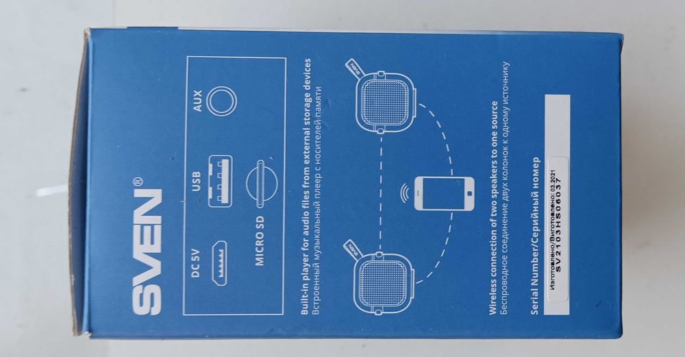 Bluetooth колонка SVEN