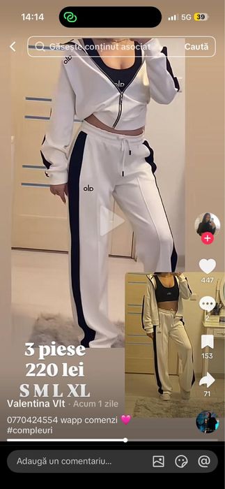 Trening miumiu, trening alo, compleu guess