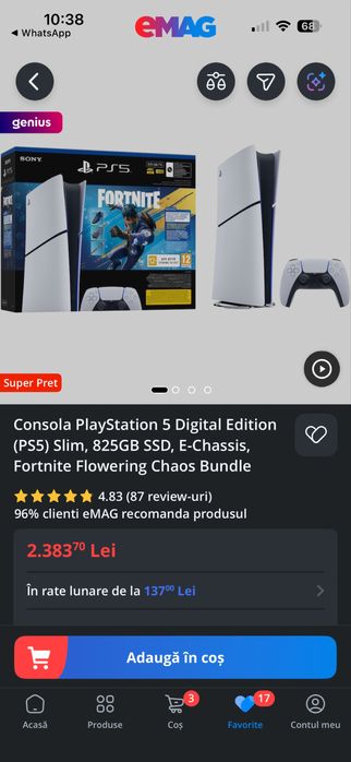 Consola ps5 digital edition slim