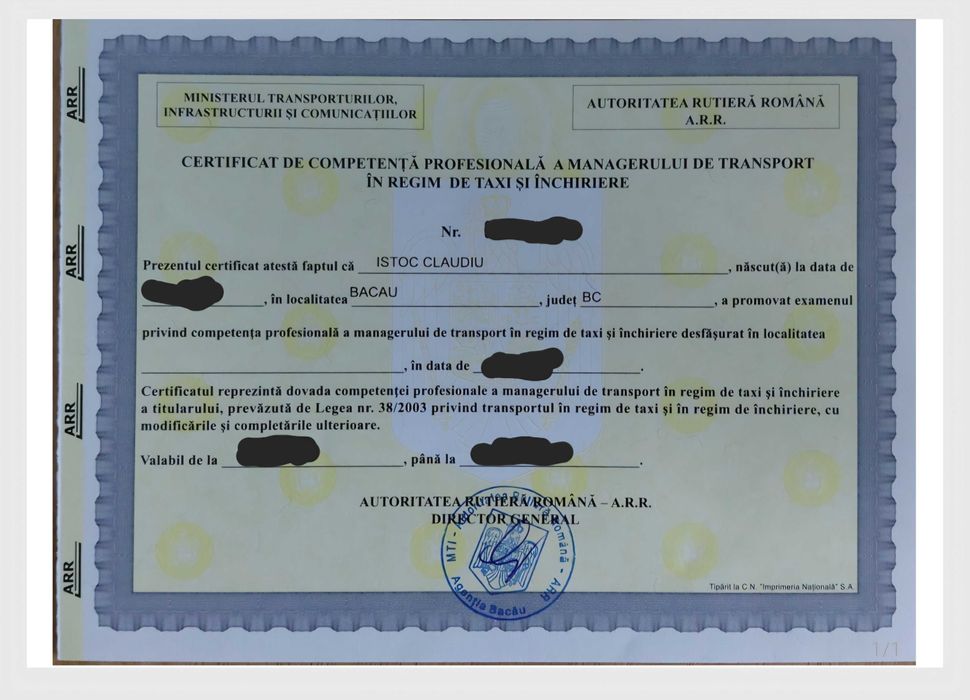 Manager de transport marfa/taxi/închiriere