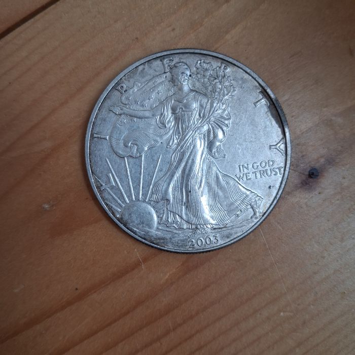 Moneda americana argint pur 2003