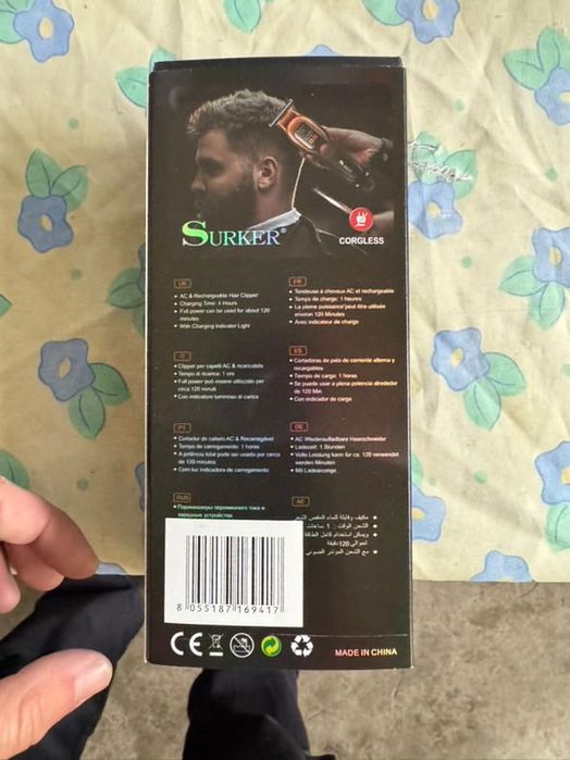 SURKER Професионален Акумулаторна Машинка за Подстригване