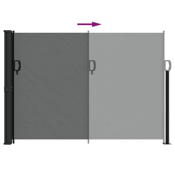 Copertină laterală retractabilă antracit 140x300 cm