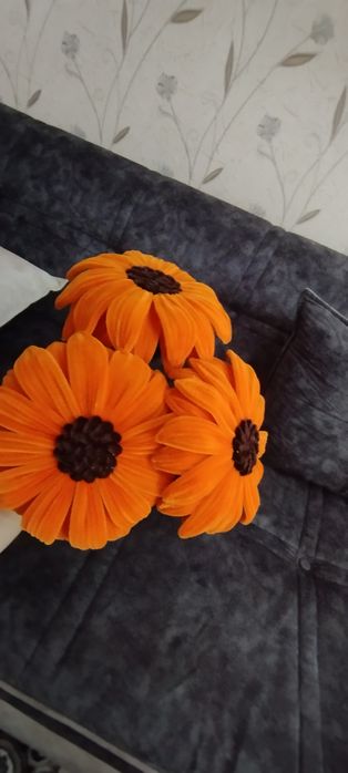 Подсолнух из синельной проволки