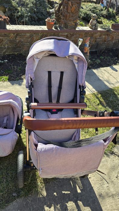 Carucior transformabil 3 in 1 Coccolle Ambra Rose Gold