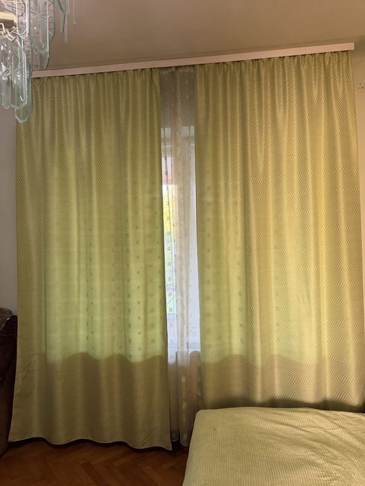 Draperii verde deschis plus perdele cadou