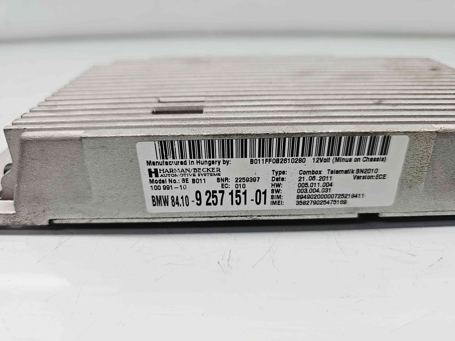 Modul bluetooth Bmw 5 (F10) [Fabr 2011-2016] 9257151