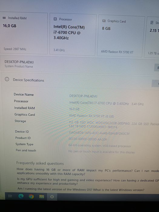 Vând PC gaming la super preț plus monitor 144hz