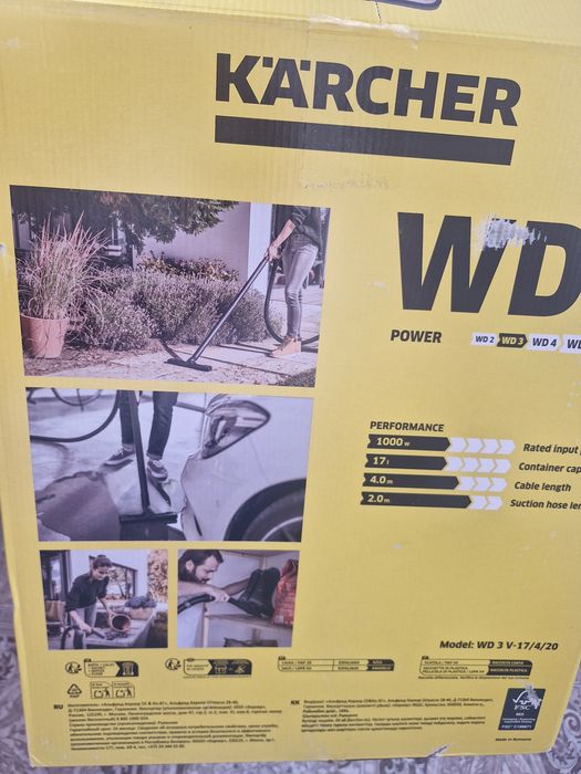 Новый пылесос Karcher WD3