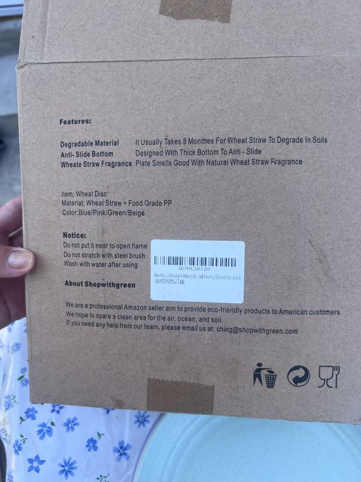 Set farfurii din fibre de grau /eco friendly noi camping /copii