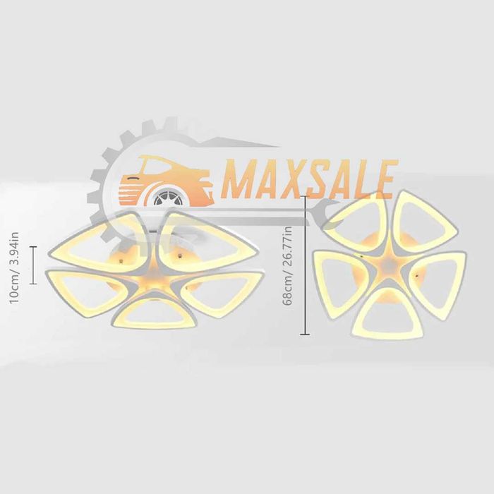 Абажур LED лампа за хол всекидневна осветление 70W мощен стилен дизайн
